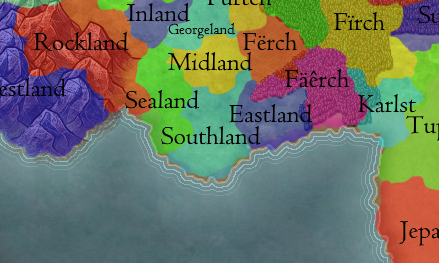 Carte de Southland peu de temps avant l'invasion askiarienne-map