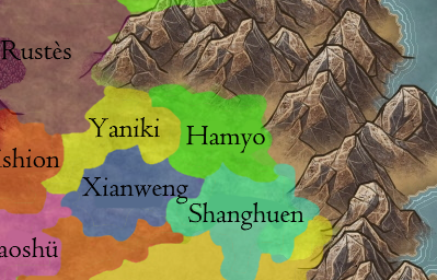 Carte de Hamyo peu de temps avant l'invasion chivalienne-map