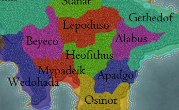 Carte d'Heofithus peu de temps avant l'invasion chivalienne-map